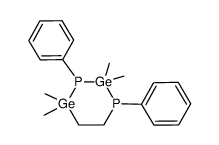 六氢-2,2,4,4-四甲基-1,3-二苯基-1,3,2,4-二磷杂二锗杂环丁烷 结构式