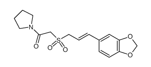 Ethanone, 2-[[(2E)-3-(1,3-benzodioxol-5-yl)-2-propen-1-yl]sulfonyl]-1-(1-pyrrolidinyl)- 结构式