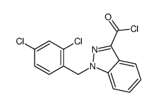 1H-Indazole-3-carbonyl chloride, 1-[(2,4-dichlorophenyl)methyl]- 结构式