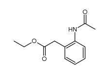 Benzeneacetic acid, 2-(acetylamino)-, ethyl ester 结构式