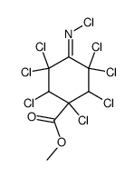 Cyclohexanecarboxylic acid, 1,2,3,3,5,5,6-heptachloro-4-(chloroimino)-, methyl ester 结构式