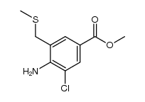4-氨基-3-氯-5-[(甲硫基)甲基]苯甲酸甲酯 结构式
