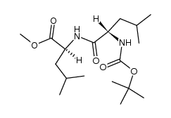 N-叔丁氧羰基-L-亮氨酰-D-亮氨酸甲酯 结构式