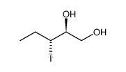 3-碘-1,2-戊二醇 (2R,3S)-rel- 结构式