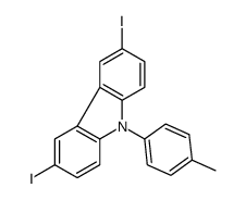 3,6-二碘-9-(4-甲基苯基)-9H-咔唑 结构式