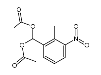 1-(2-甲基-3-硝基苯基)甲烷二醇 1,1-二乙酸酯 结构式