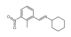 Cyclohexanamine, N-[(2-methyl-3-nitrophenyl)methylene]- 结构式