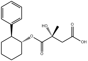 (2R)-2-羟基-2-甲基丁二酸 1-[(1R,2S)-2-苯基环己基]酯 结构式