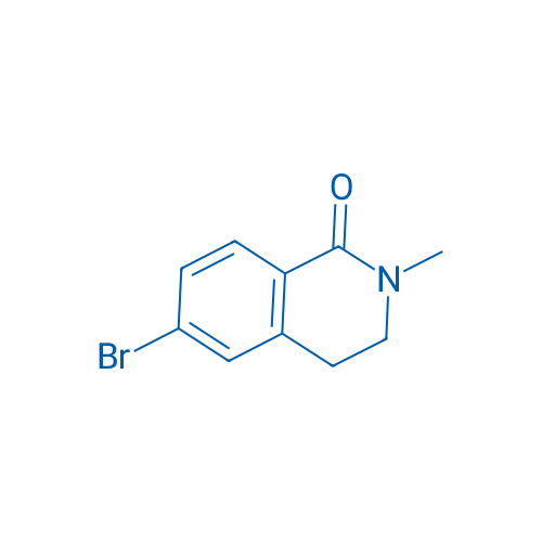 6-溴-2-甲基-3,4-二氢异喹啉-1(2H)-酮 结构式