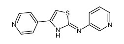 N-(吡啶-3-基)-4-(吡啶-4-基)噻唑-2-胺 结构式