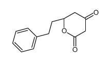 (6S)-6-(2-苯乙基)四氢吡喃-2,4-二酮 结构式