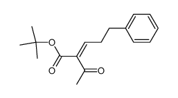 2-乙酰基-5-苯基-2-戊烯酸叔丁酯 结构式