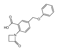 2-(2-氧代氮杂环丁-1-基)-5-(苯氧甲基)苯甲酸 结构式