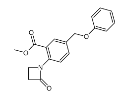 2-(2-氧代氮杂环丁-1-基)-5-(苯氧甲基)苯甲酸甲酯 结构式