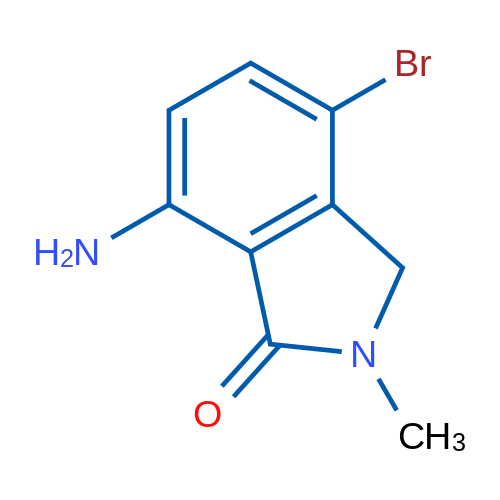 7-氨基-4-溴-2-甲基异吲哚啉-1-酮 结构式