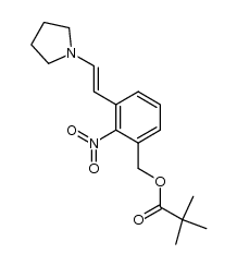 Propanoic acid, 2,2-dimethyl-, [2-nitro-3-[(1E)-2-(1-pyrrolidinyl)ethenyl]phenyl]methyl ester 结构式