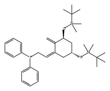 Phosphine, [(2Z)-2-[(3S,5R)-3,5-bis[[(1,1-dimethylethyl)dimethylsilyl]oxy]-2-methylenecyclohexylidene]ethyl]diphenyl- 结构式