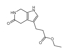 1H-Pyrrolo[2,3-c]pyridine-3-propanoic acid, 4,5,6,7-tetrahydro-5-oxo-, ethyl ester 结构式