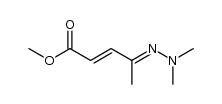 2-Pentenoic acid, 4-(2,2-dimethylhydrazinylidene)-, methyl ester 结构式
