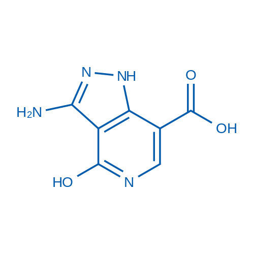 3-氨基-4-羟基-1H-吡唑并[4,3-c]吡啶-7-羧酸 结构式