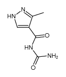 1H-Pyrazole-4-carboxamide, N-(aminocarbonyl)-3-methyl- 结构式