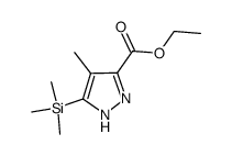 1H-Pyrazole-3-carboxylic acid, 4-methyl-5-(trimethylsilyl)-, ethyl ester 结构式