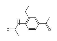 N-(4-乙酰基-2-乙基苯基)乙酰胺 结构式