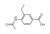 4-乙酰氨基-3-乙基苯甲酸 结构式