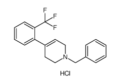 1-苄基-4-(2-三氟甲基苯基)-1,2,3,6-四氢吡啶盐酸盐 结构式