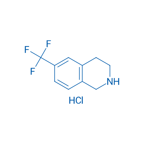 6-(三氟甲基)-1,2,3,4-四氢异喹啉盐酸盐 结构式