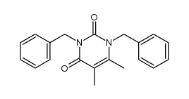 1,3-二苄基-5,6-二甲基尿嘧啶 结构式