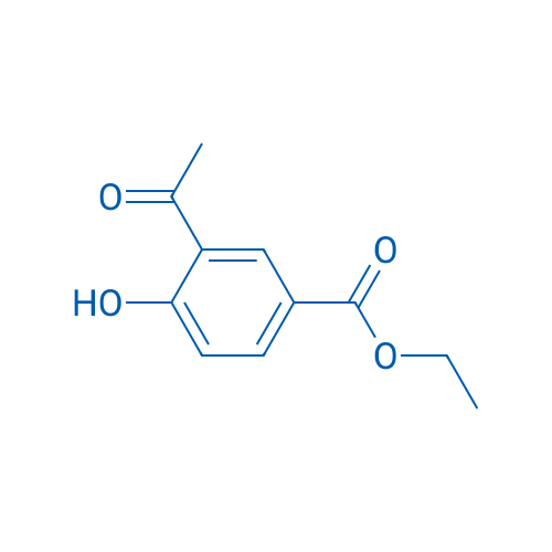 3-乙酰基-4-羟基苯甲酸乙酯 结构式