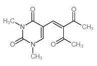 1,3-二甲基-5-(2-乙酰-3-氧代-1-丁烯-1-基)-2,4(1H,3H)-嘧啶二酮 结构式