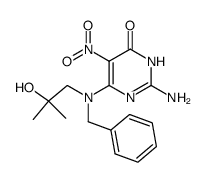 4(3H)-Pyrimidinone, 2-amino-6-[(2-hydroxy-2-methylpropyl)(phenylmethyl)amino]-5-nitro- 结构式