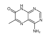 4-氨基-6-甲基蝶啶-7(1H)-酮 结构式