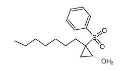 2-庚基-2-(苯磺酰基)环丙醇 结构式