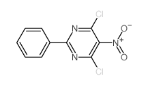 4,6-二氯-5-硝基-2-苯基嘧啶 结构式