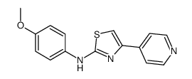 2-Thiazolamine, N-(4-methoxyphenyl)-4-(4-pyridinyl)- 结构式