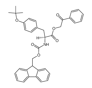 O-叔丁基-N-[(9H-芴-9-基甲氧基)羰基]-L-酪氨酸 2-氧代-2-苯乙酯 结构式