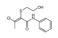 2-Butenamide, 3-chloro-2-[(2-hydroxyethyl)thio]-N-phenyl-, (2Z)- 结构式