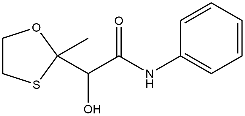 1,3-Oxathiolane-2-acetamide, α-hydroxy-2-methyl-N-phenyl- 结构式