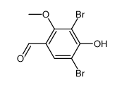 3,5-二溴-4-羟基-2-甲氧基苯甲醛 结构式