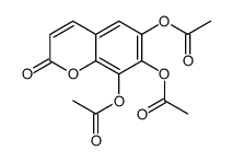 6,7,8-三乙酰氧基-2H-1-苯并吡喃-2-酮 结构式