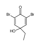 2,6-二溴-4-乙基-4-羟基-2,5-环己二烯-1-酮 结构式