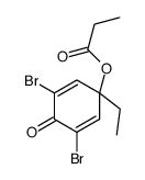 2,6-二溴-4-乙基-4-(1-氧代丙氧基)-2,5-环己二烯-1-酮 结构式