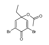 4-乙酰氧基-2,6-二溴-4-乙基-2,5-环己二烯-1-酮 结构式