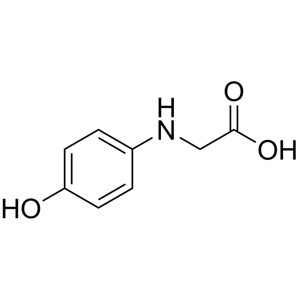 N-(4-羟苯基)甘氨酸 结构式