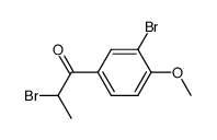 2-溴-1-(3-溴-4-甲氧基苯基)-1-丙酮 结构式