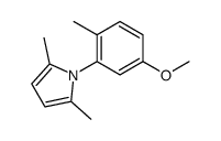1H-Pyrrole, 1-(5-methoxy-2-methylphenyl)-2,5-dimethyl- 结构式
