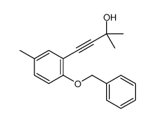 4-(2-(Benzyloxy)-5-methylphenyl)-2-methylbut-3-yn-2-ol 结构式